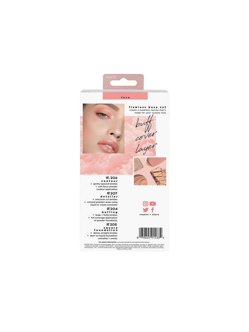  ست براش آرایش ریل تکنیکس 5 تایی Real Techniques By Sam & Nic 