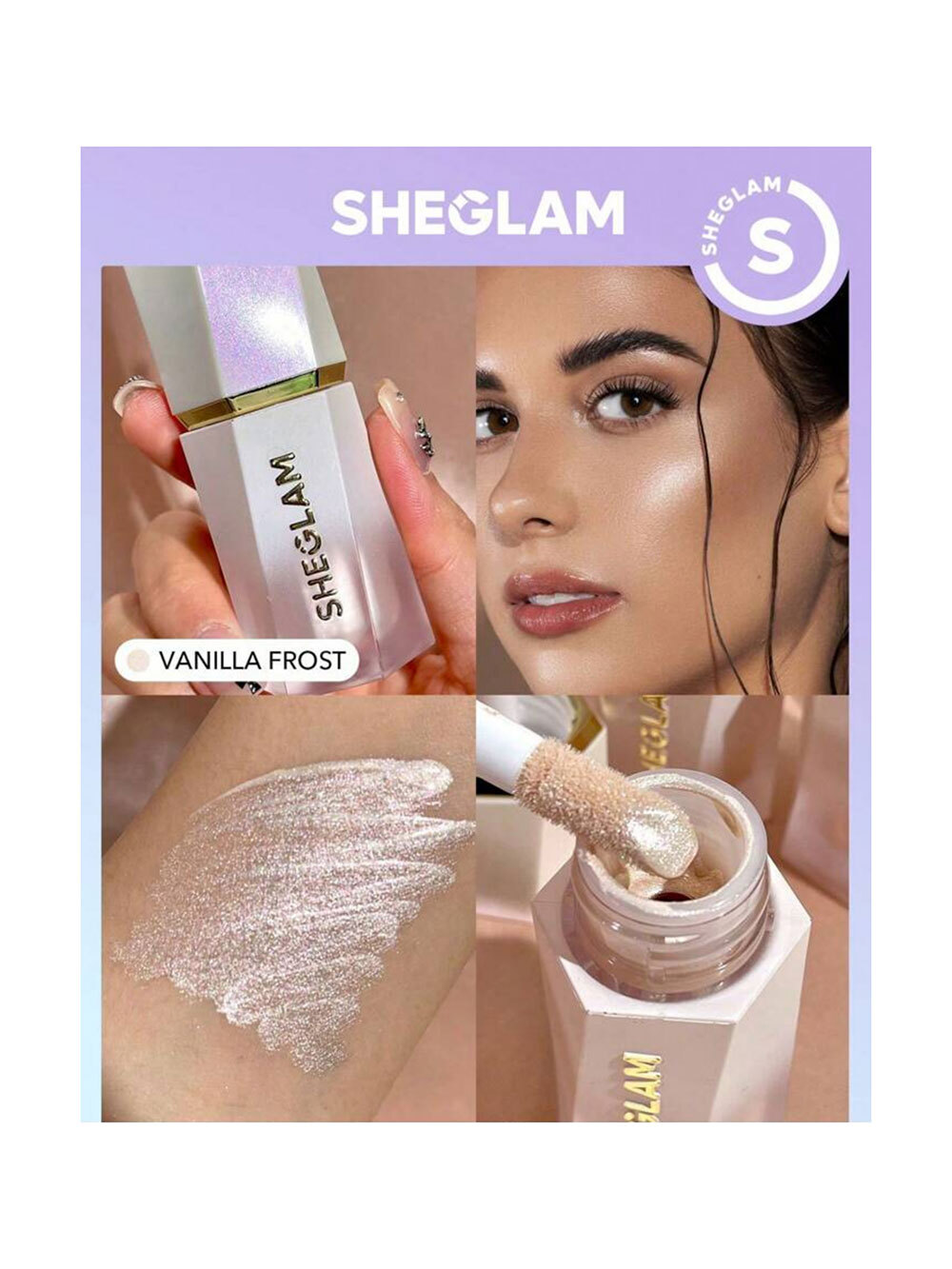  هایلایتر مایع شیگلم SHEGLAM Glow Bloom Liquid Highlighter Vanilla Frost 