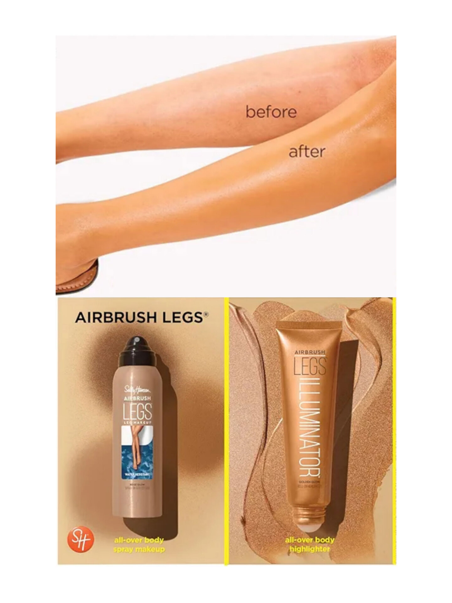  اسپری و هایلایتر سالی هانسن پوشاننده رنگی پا Sally Hansen Airbrush Legs 